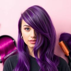 Fioletowe włosy – trendy, koloryzacja i pielęgnacja krok po kroku